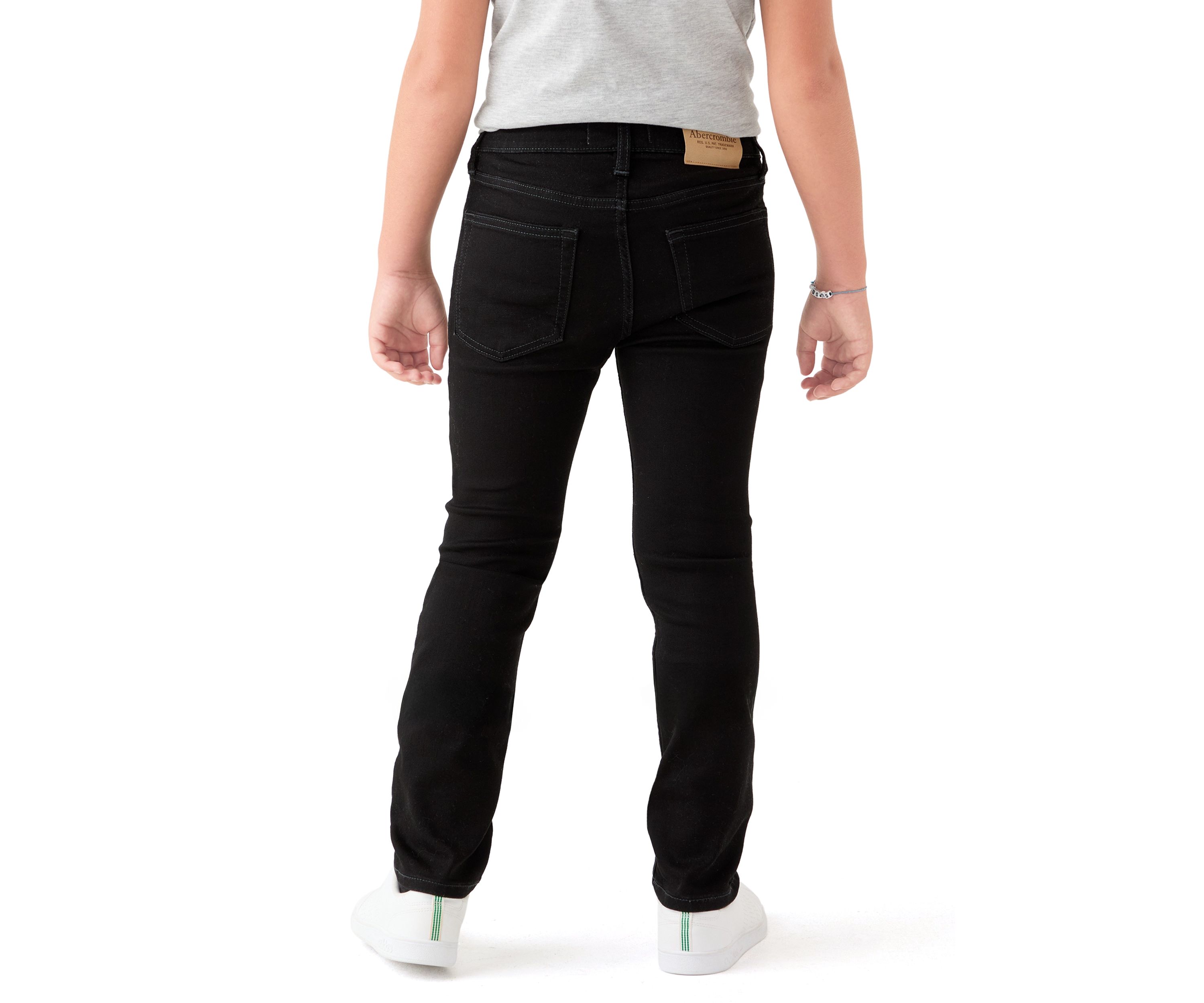 cotton bow accented straight jeans 
