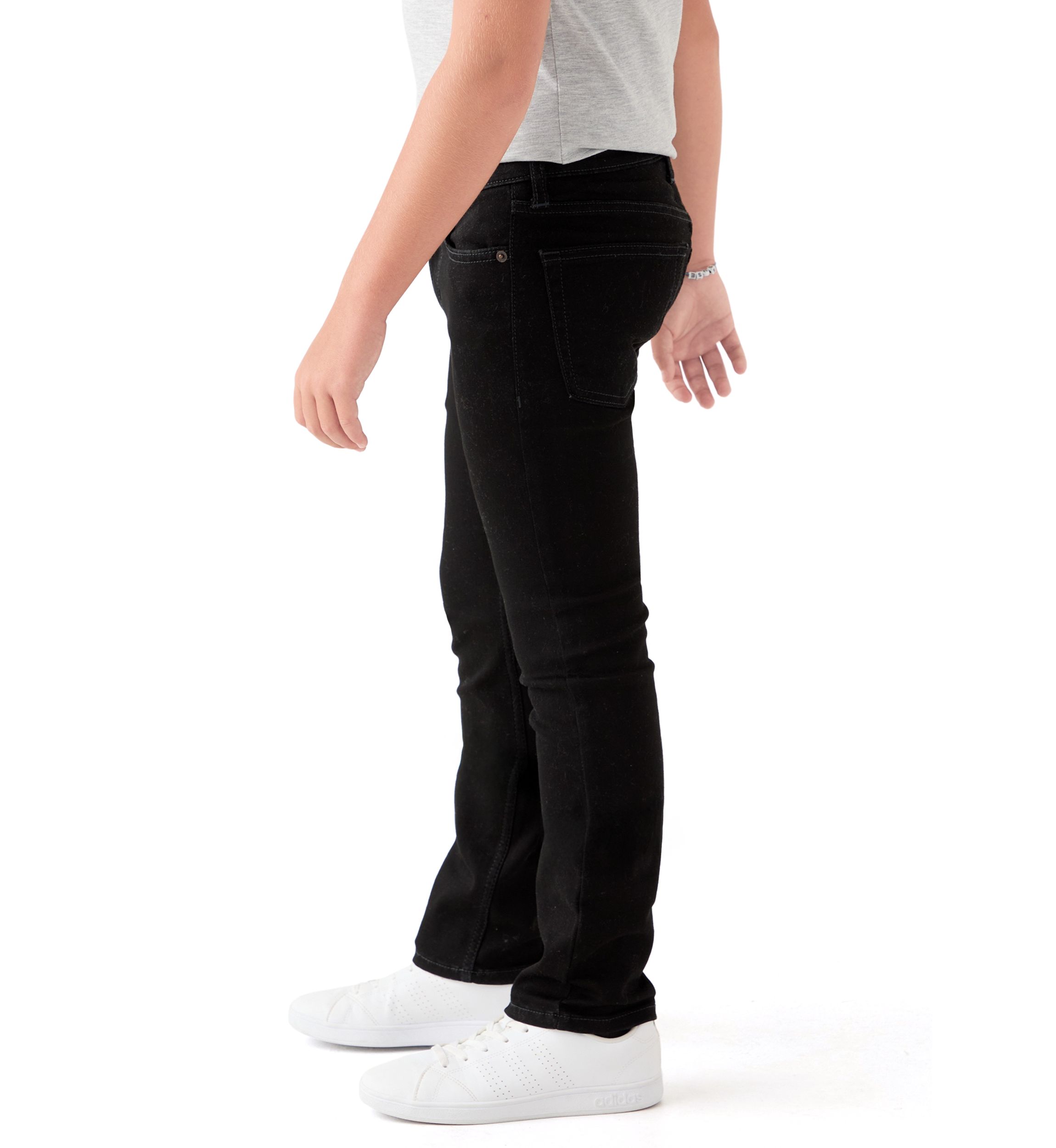 cotton bow accented straight jeans 