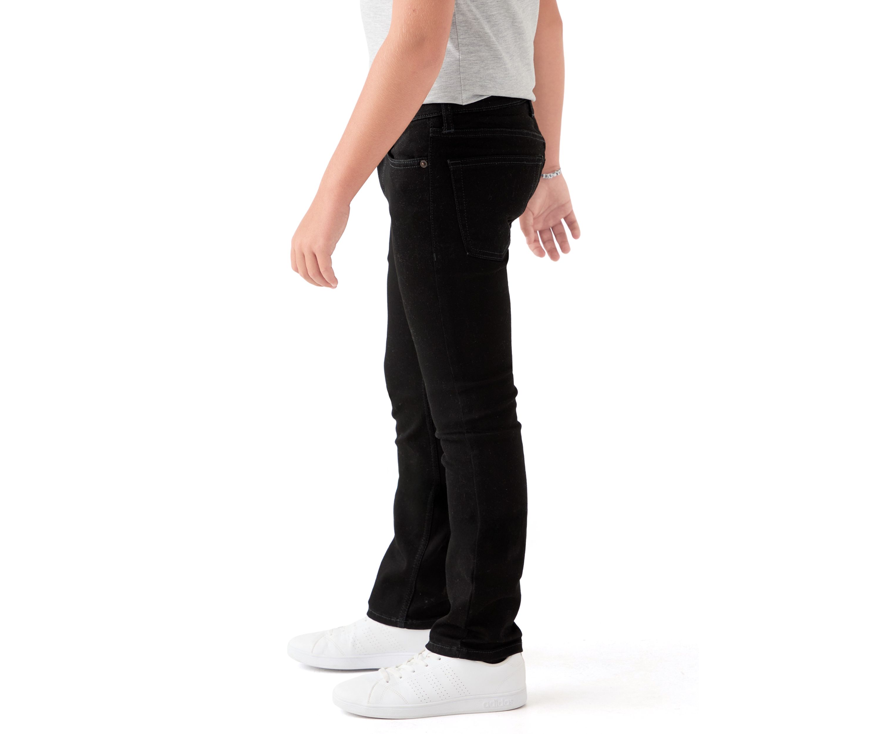 cotton bow accented straight jeans 