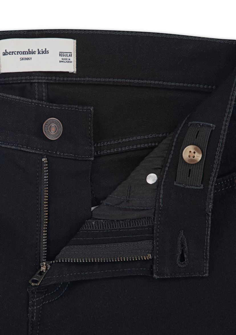 cotton bow accented straight jeans 