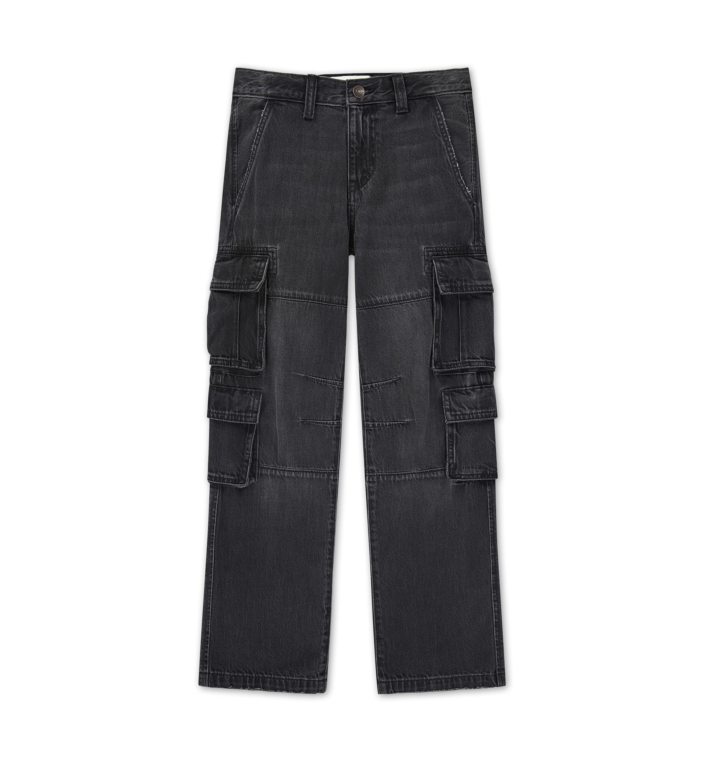 denim baggy cargo jeans