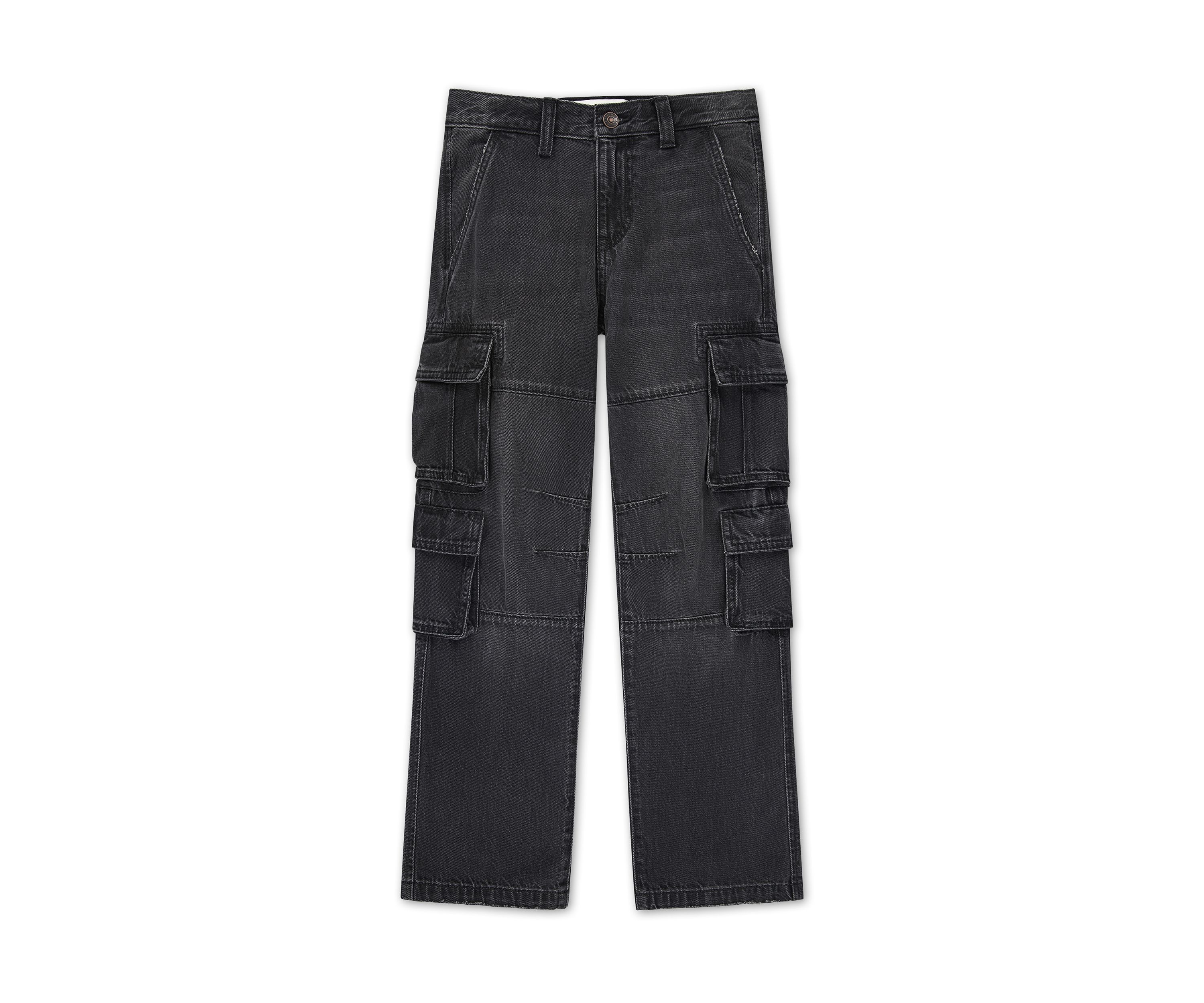 denim baggy cargo jeans