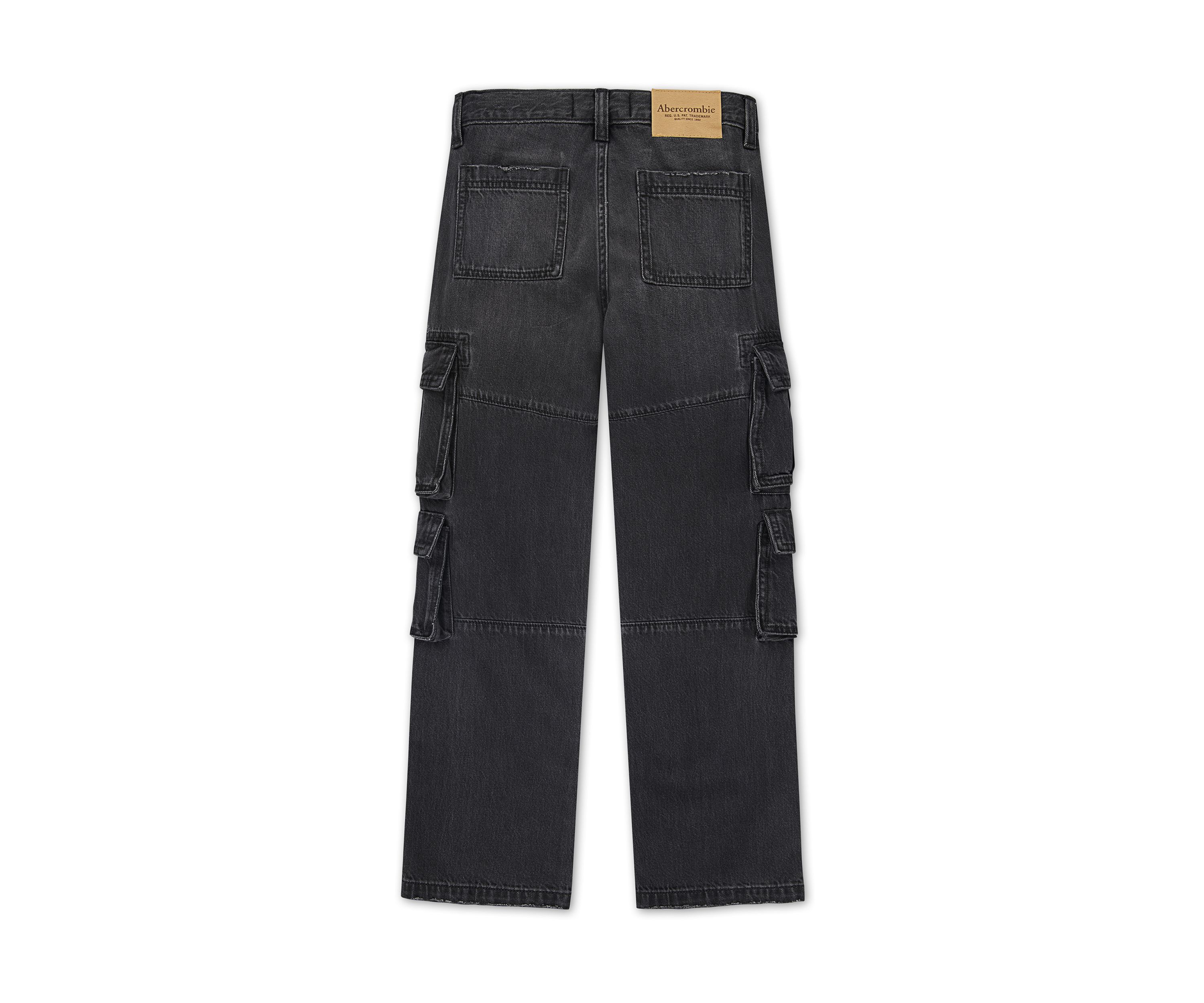 denim baggy cargo jeans