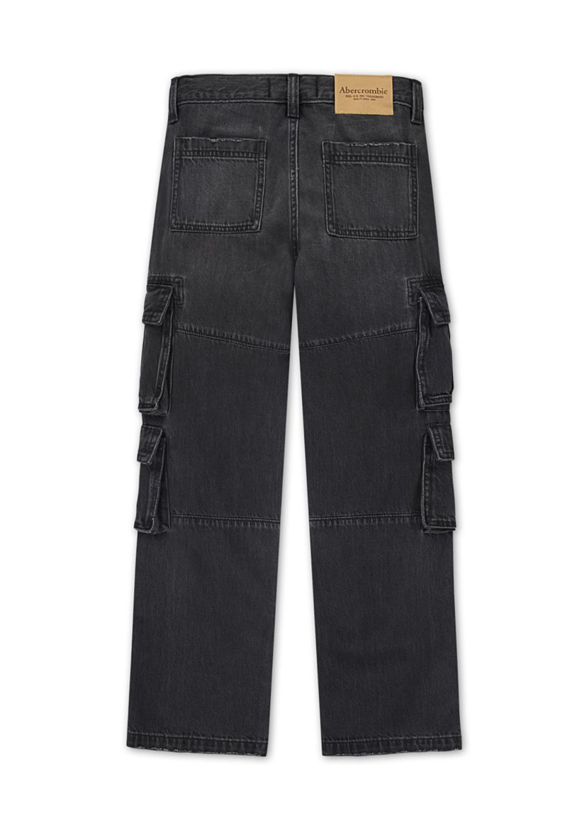denim baggy cargo jeans
