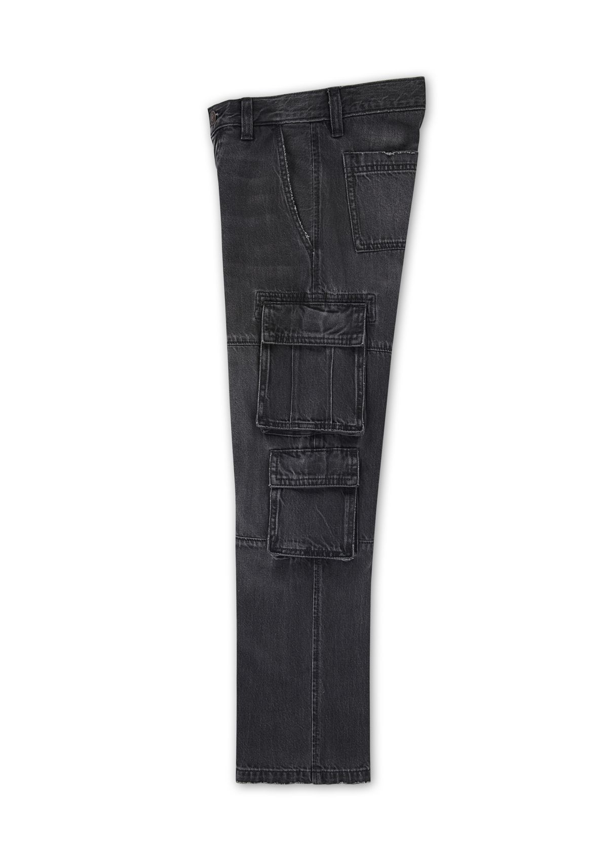 denim baggy cargo jeans
