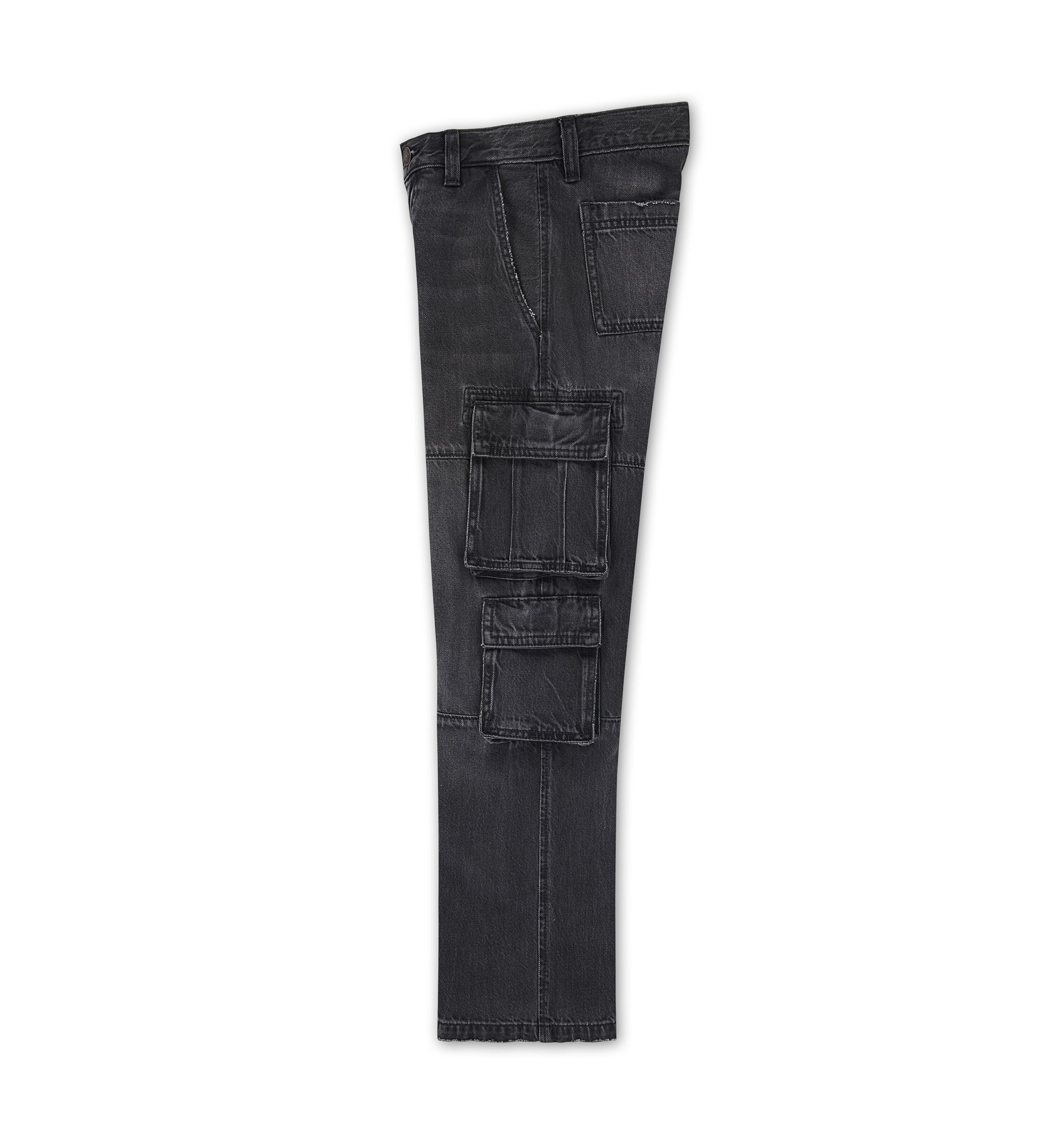 denim baggy cargo jeans