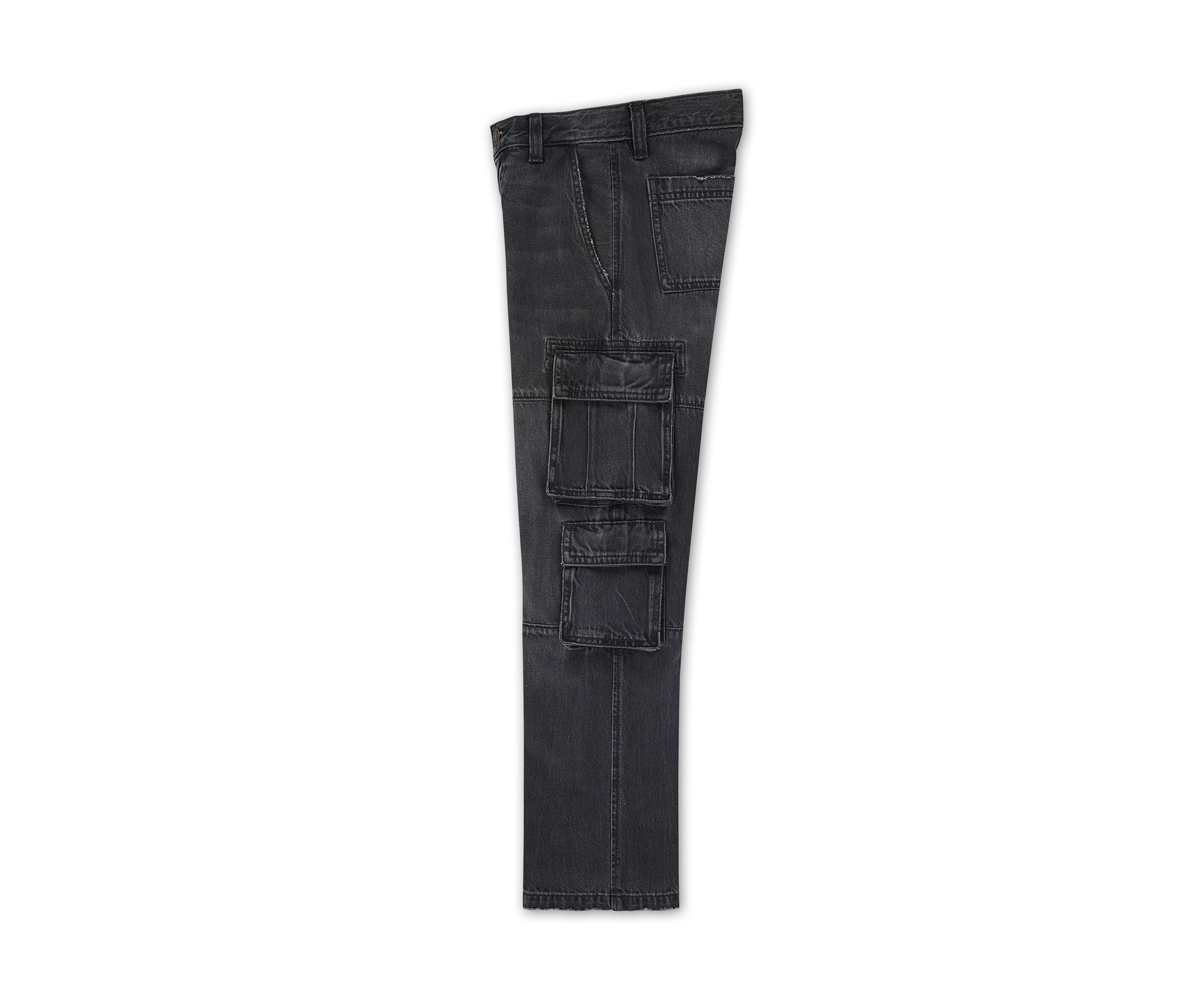 denim baggy cargo jeans