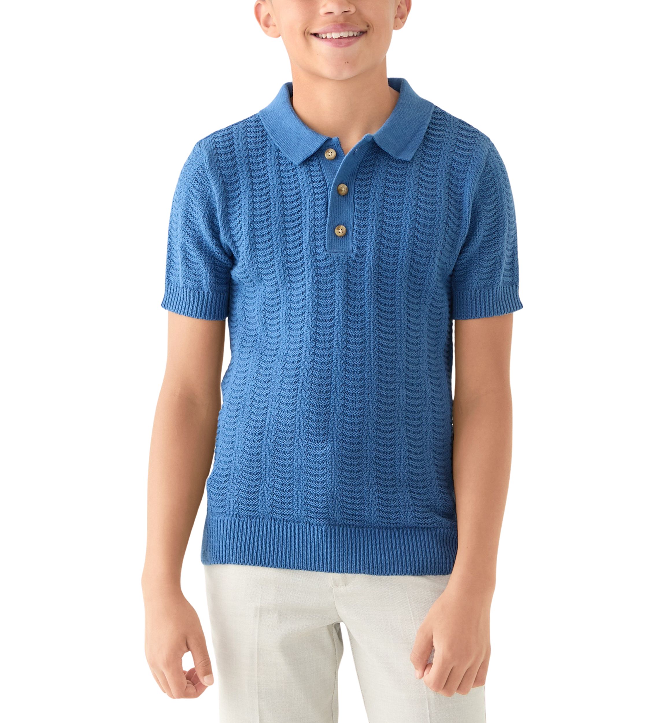 Boys 8-20 Sweater Knit Polo Shirt
