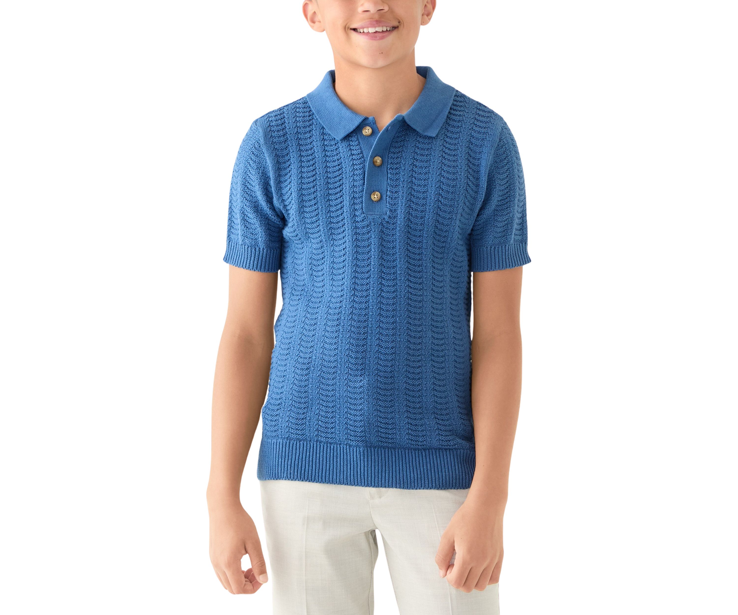 Boys 8-20 Sweater Knit Polo Shirt