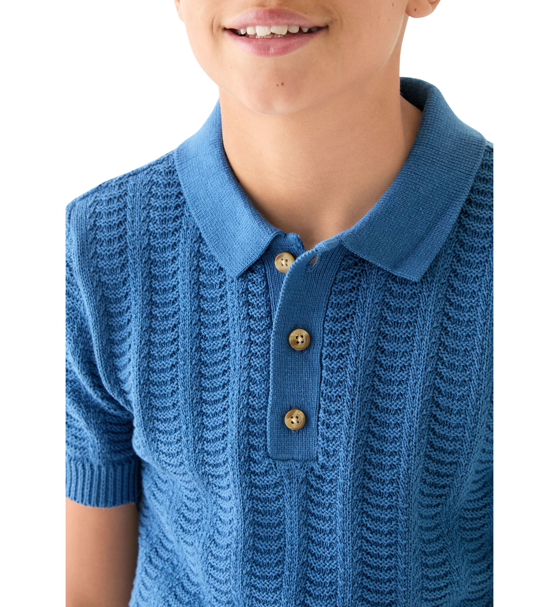 Boys 8-20 Sweater Knit Polo Shirt
