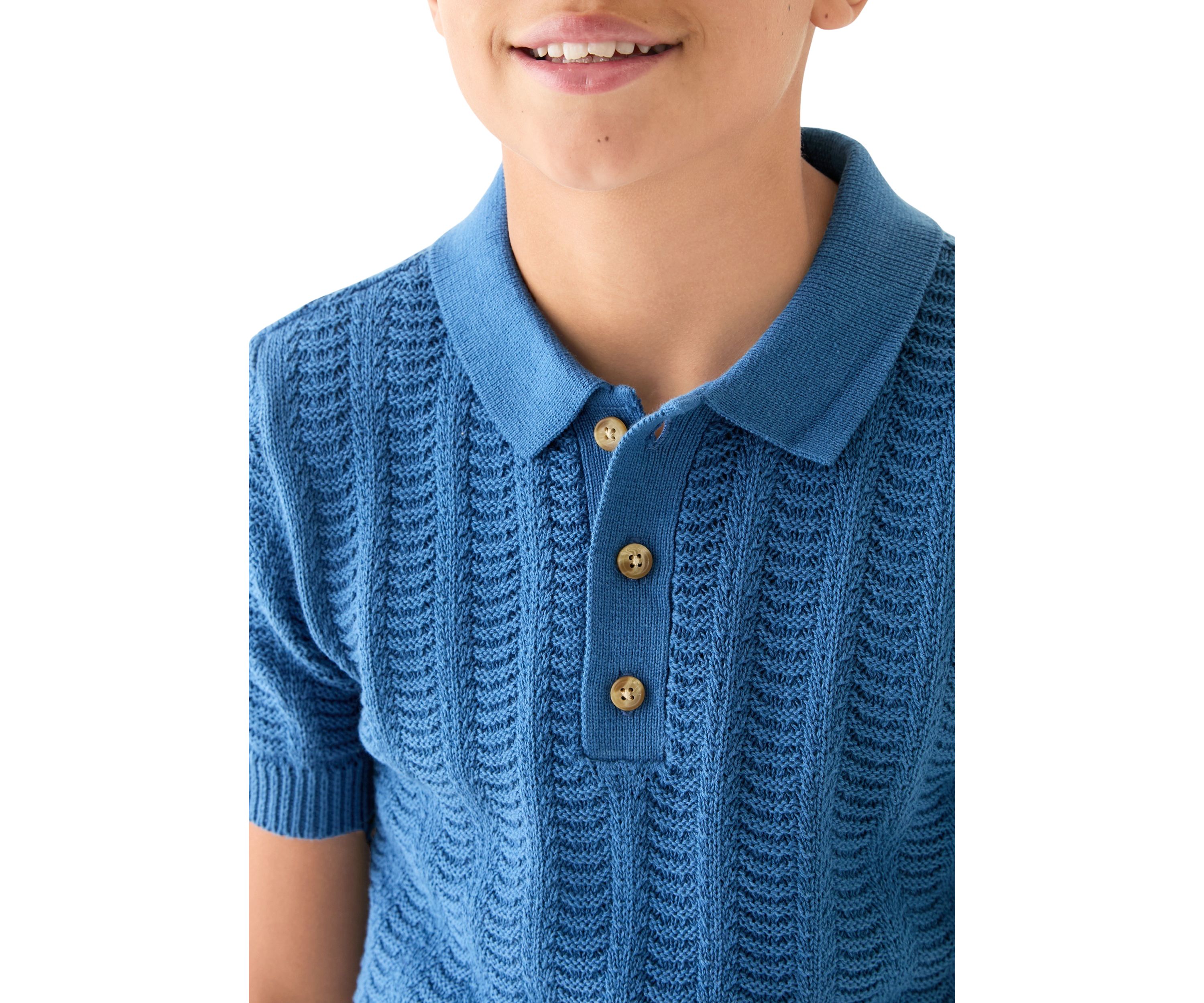 Boys 8-20 Sweater Knit Polo Shirt
