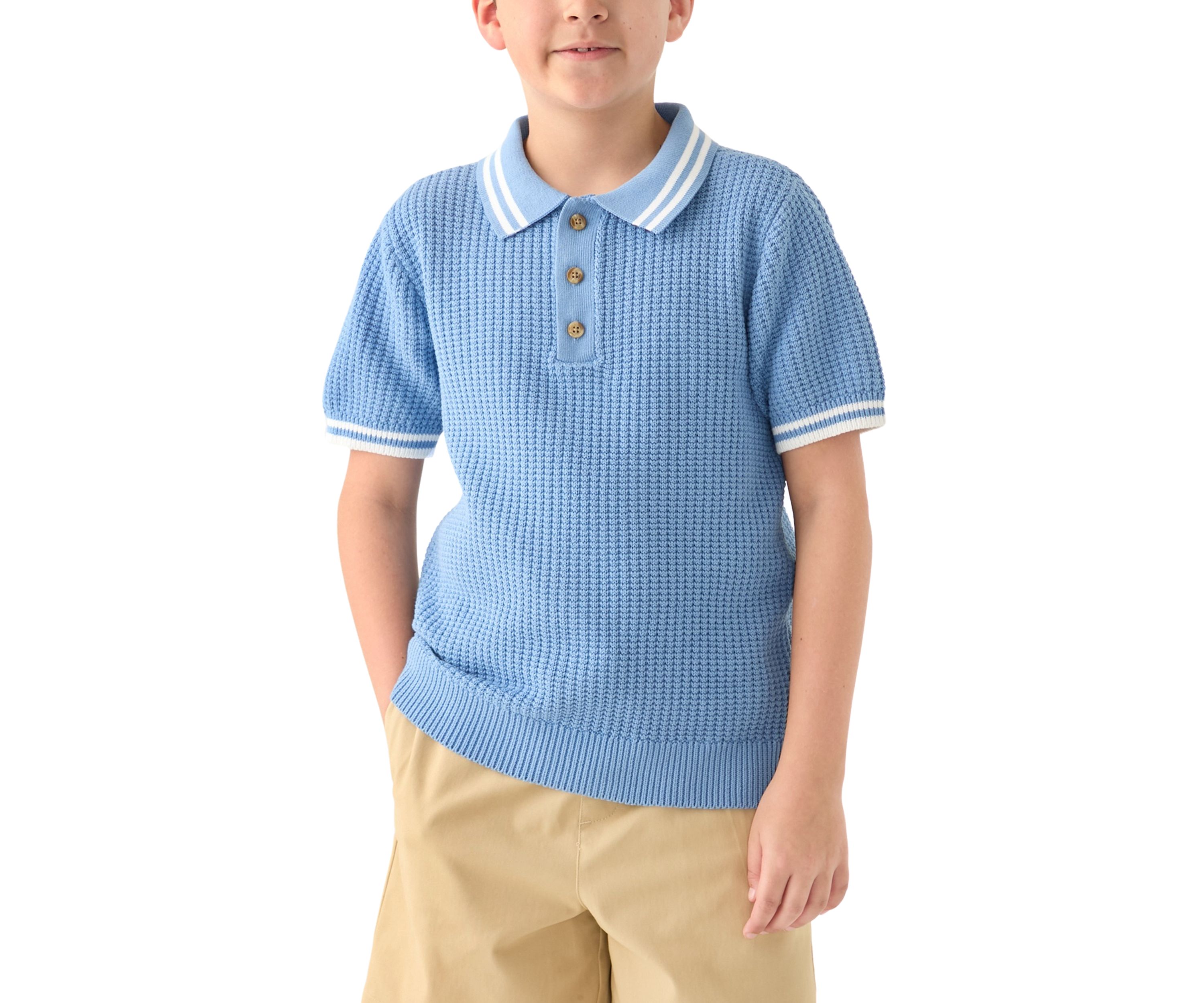 Boys 8-20 Sweater Knit Polo Shirt
