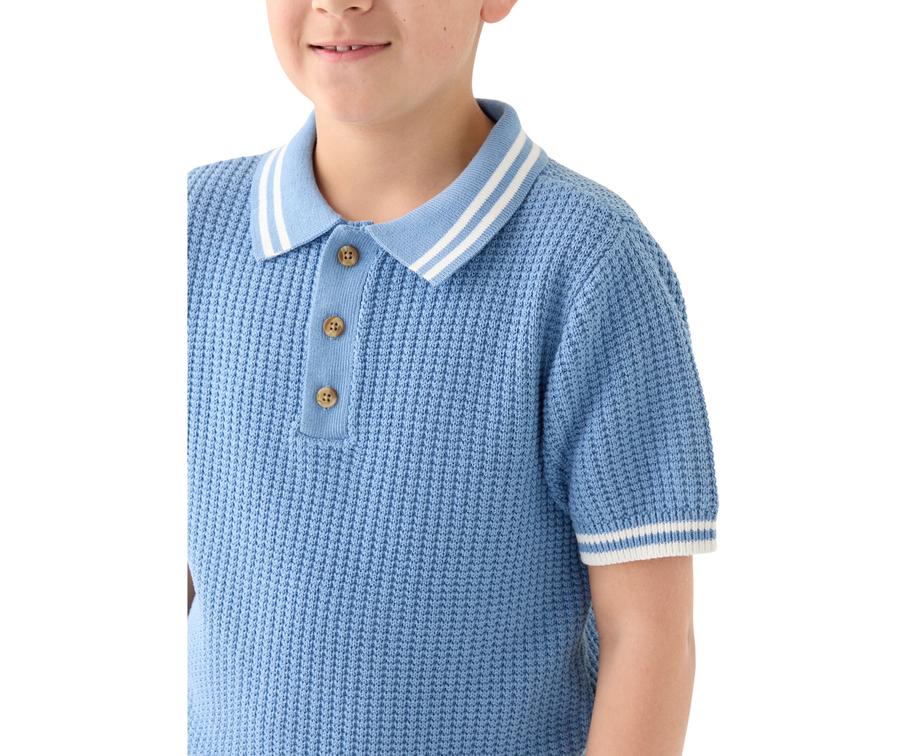 Boys 8-20 Sweater Knit Polo Shirt
