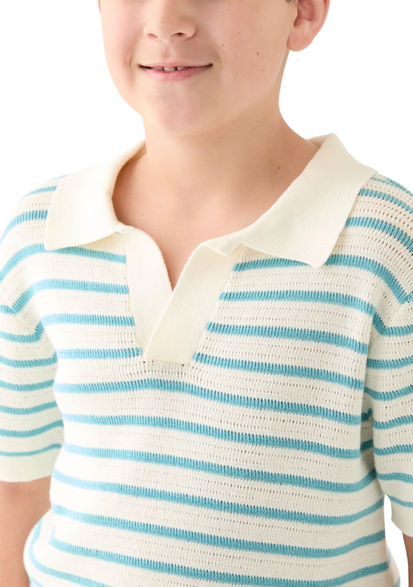 Boys 8-20 Sweater Knit Polo Shirt