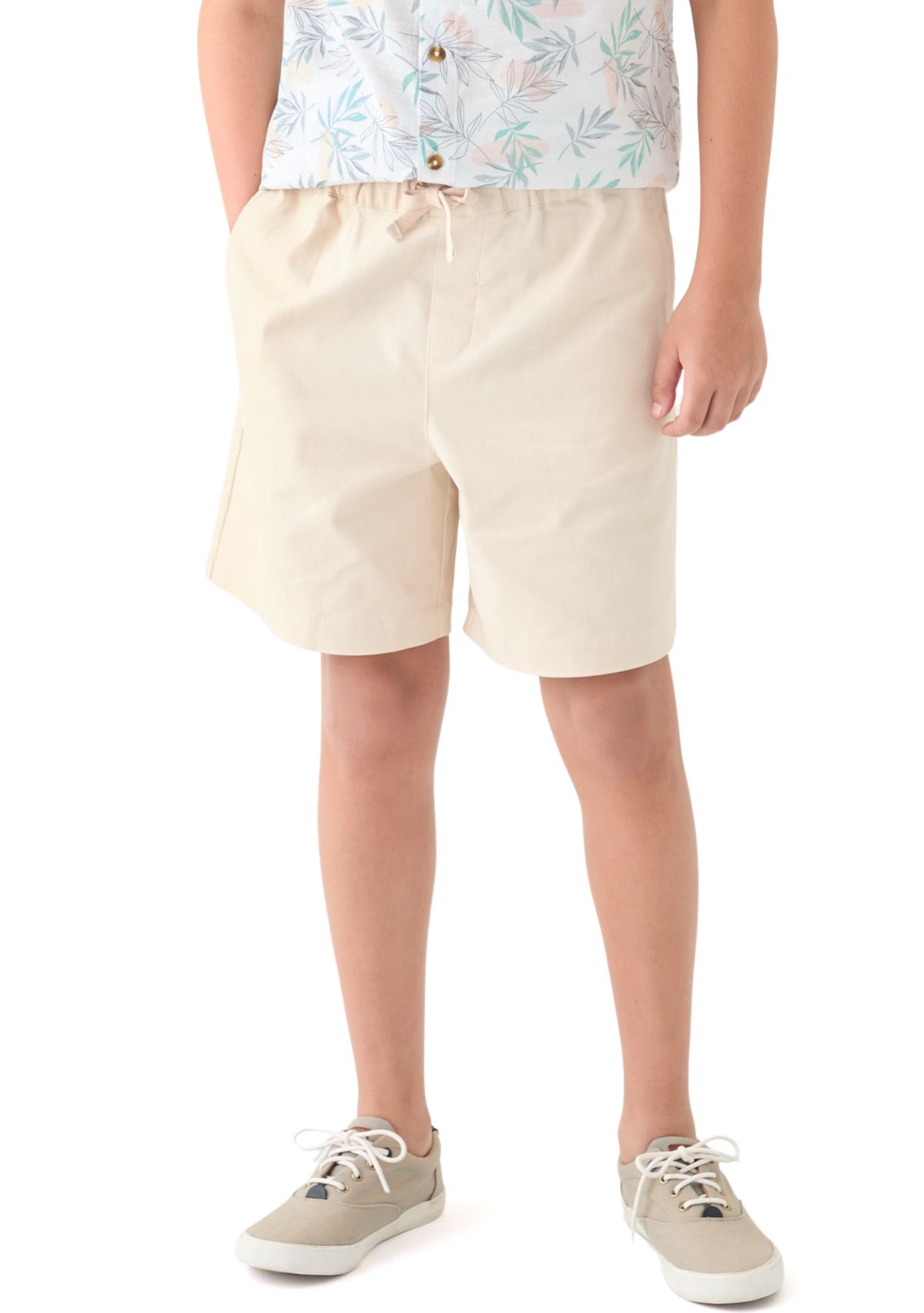Boys 8-20 Pull On Stretch Twill Shorts