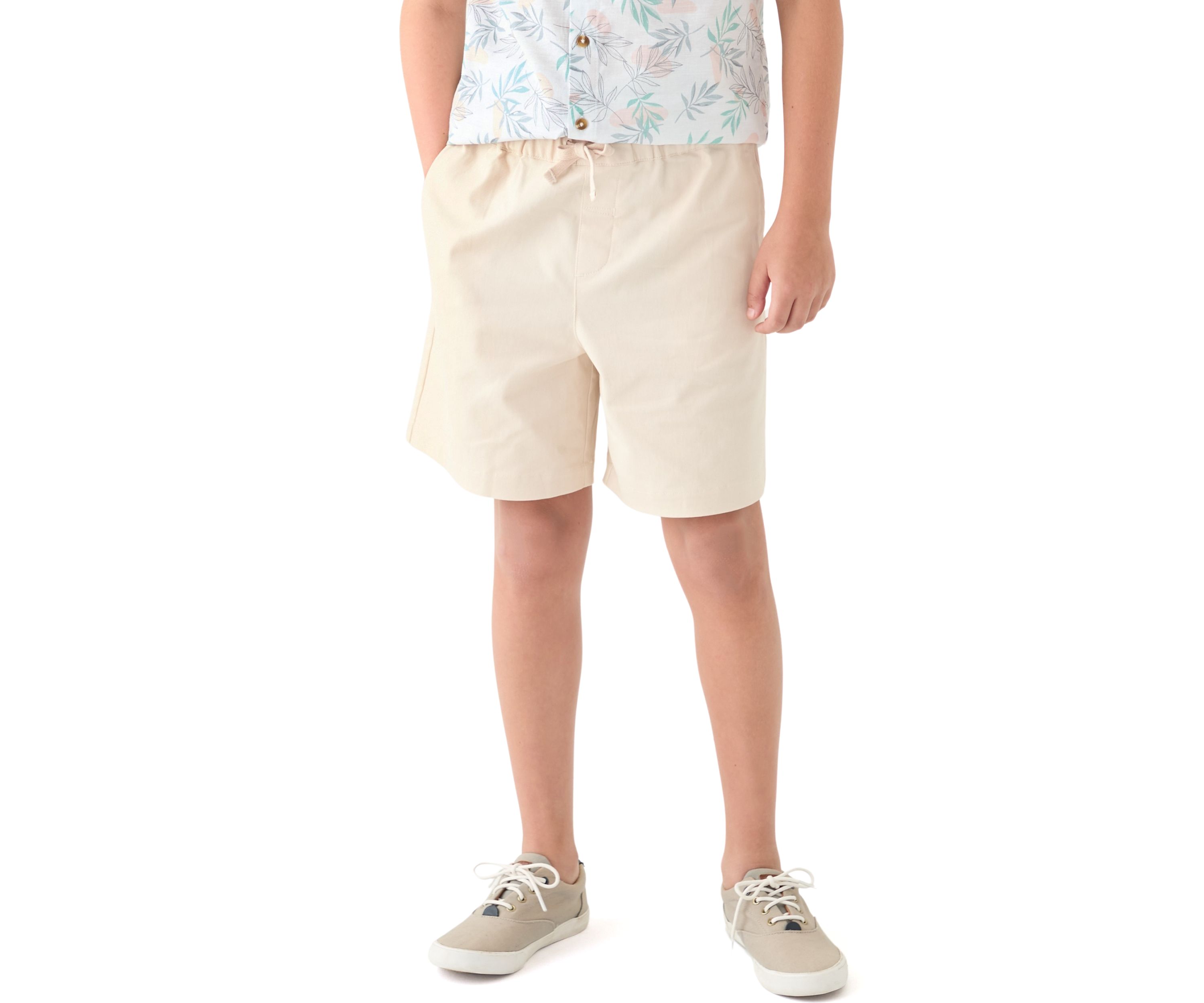 Boys 8-20 Pull On Stretch Twill Shorts