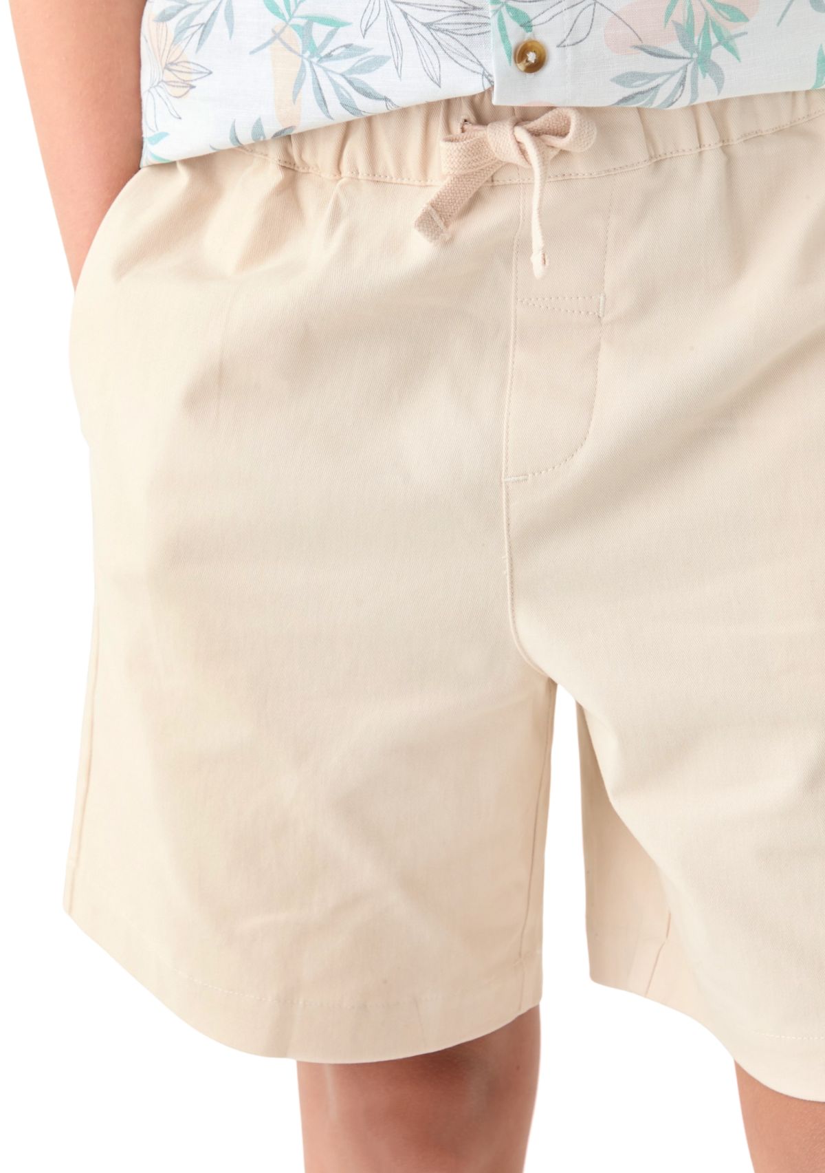 Boys 8-20 Pull On Stretch Twill Shorts