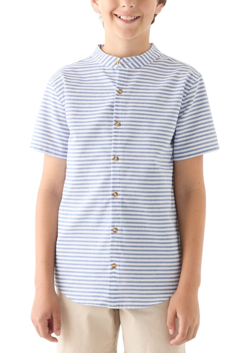Boys 8-20 Short Sleeve Striped Woven Shirt 