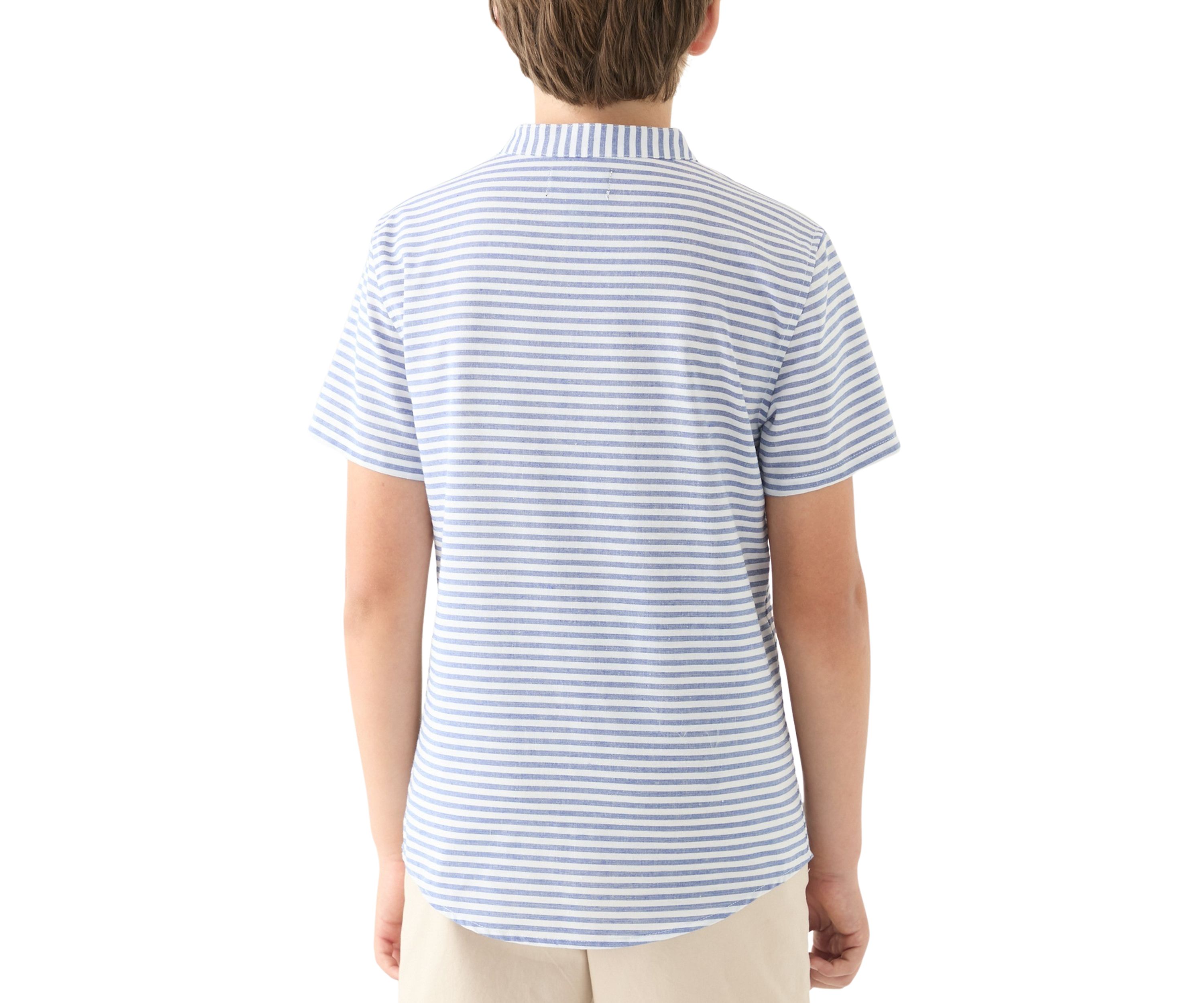 Boys 8-20 Short Sleeve Striped Woven Shirt 