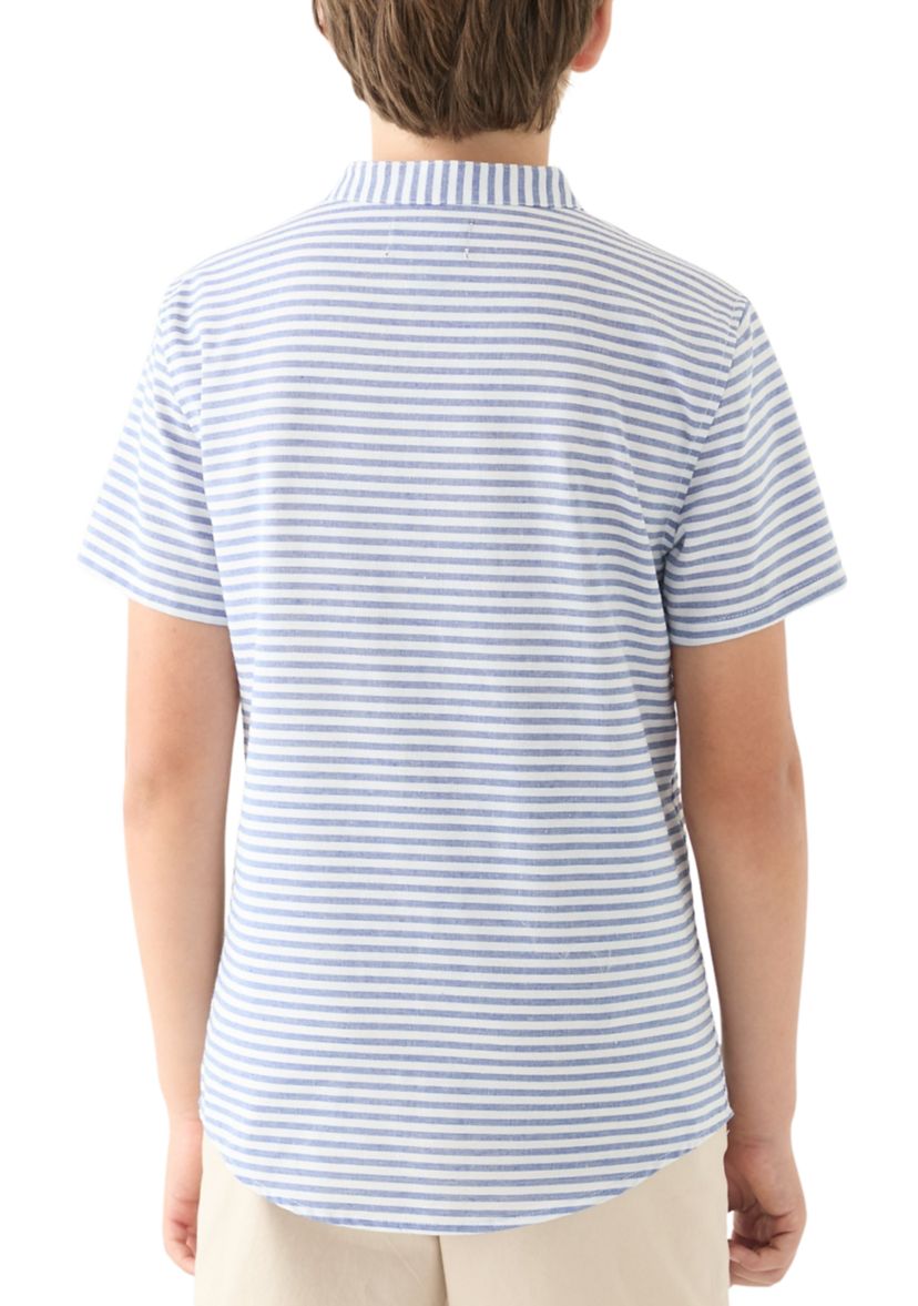 Boys 8-20 Short Sleeve Striped Woven Shirt 