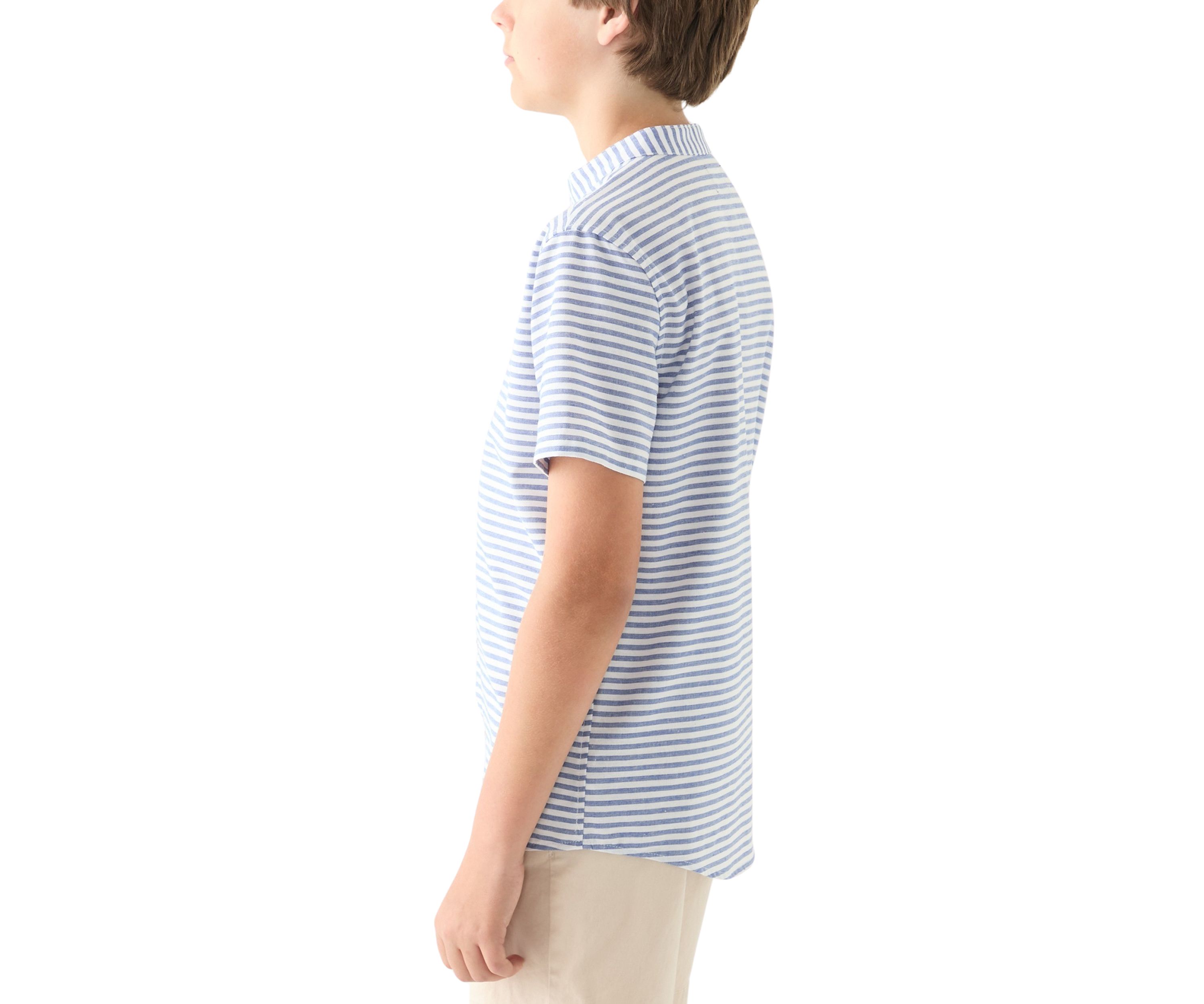 Boys 8-20 Short Sleeve Striped Woven Shirt 