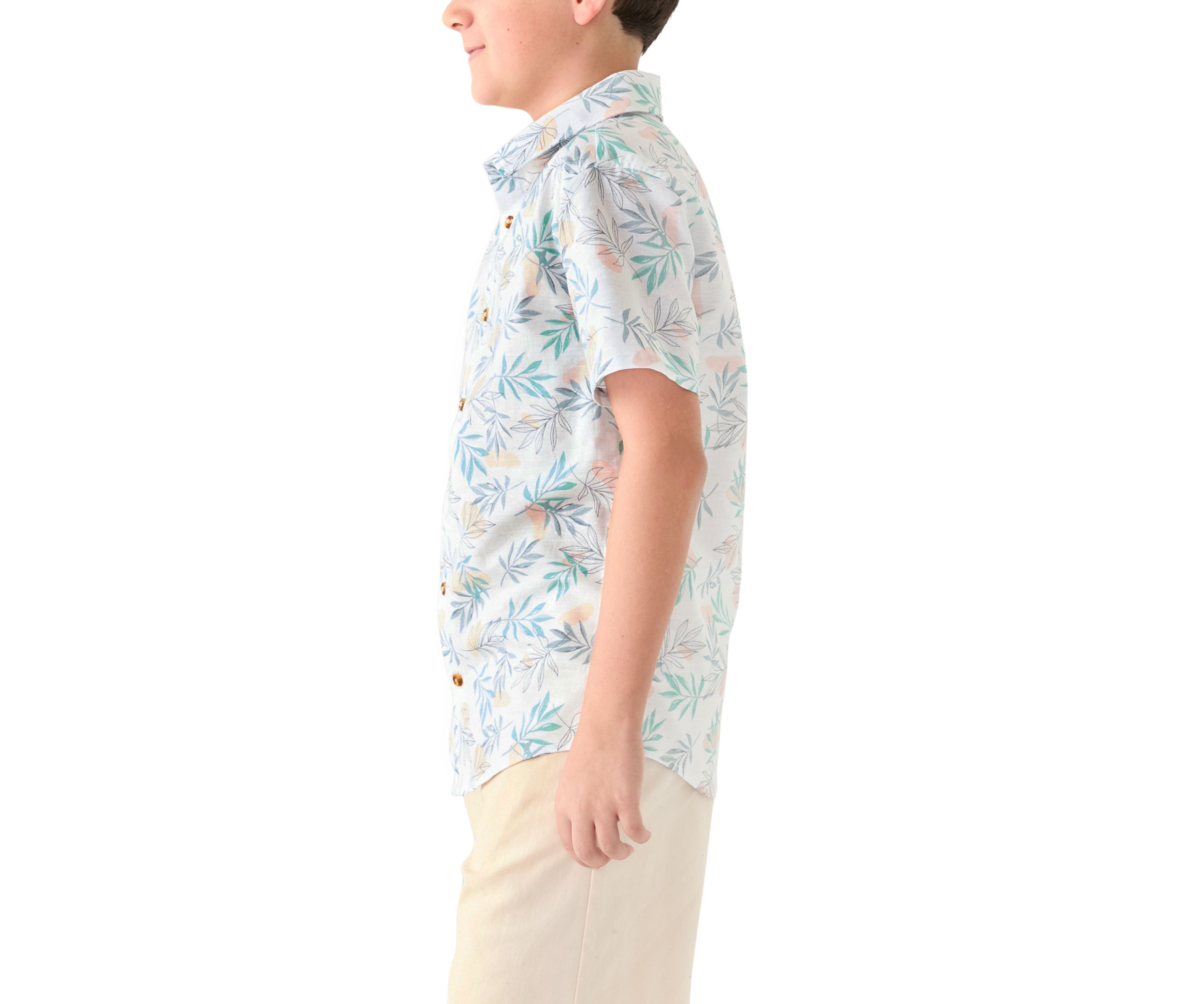 Boys 8-20 Linen Blend Woven Shirt