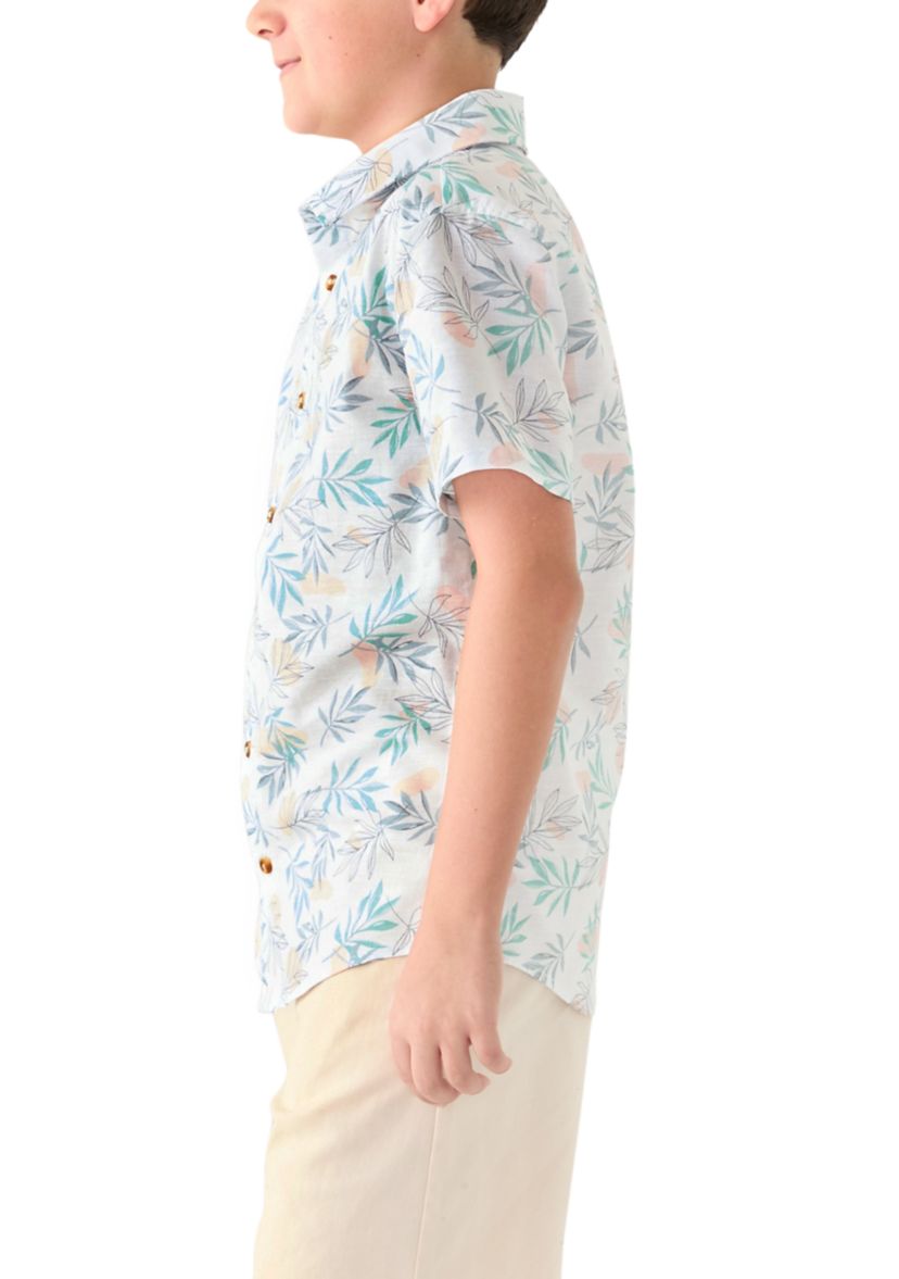 Boys 8-20 Linen Blend Woven Shirt