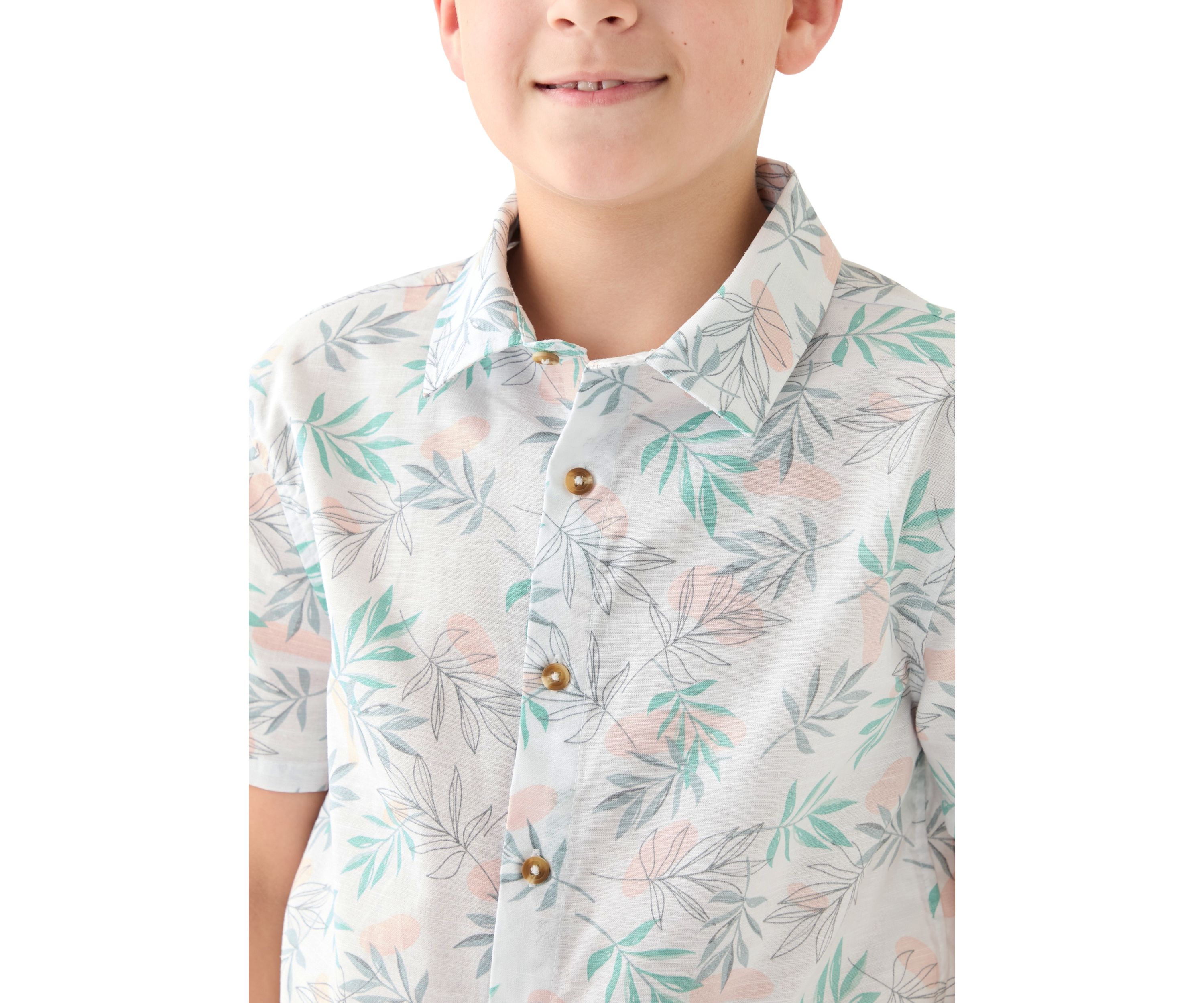 Boys 8-20 Linen Blend Woven Shirt