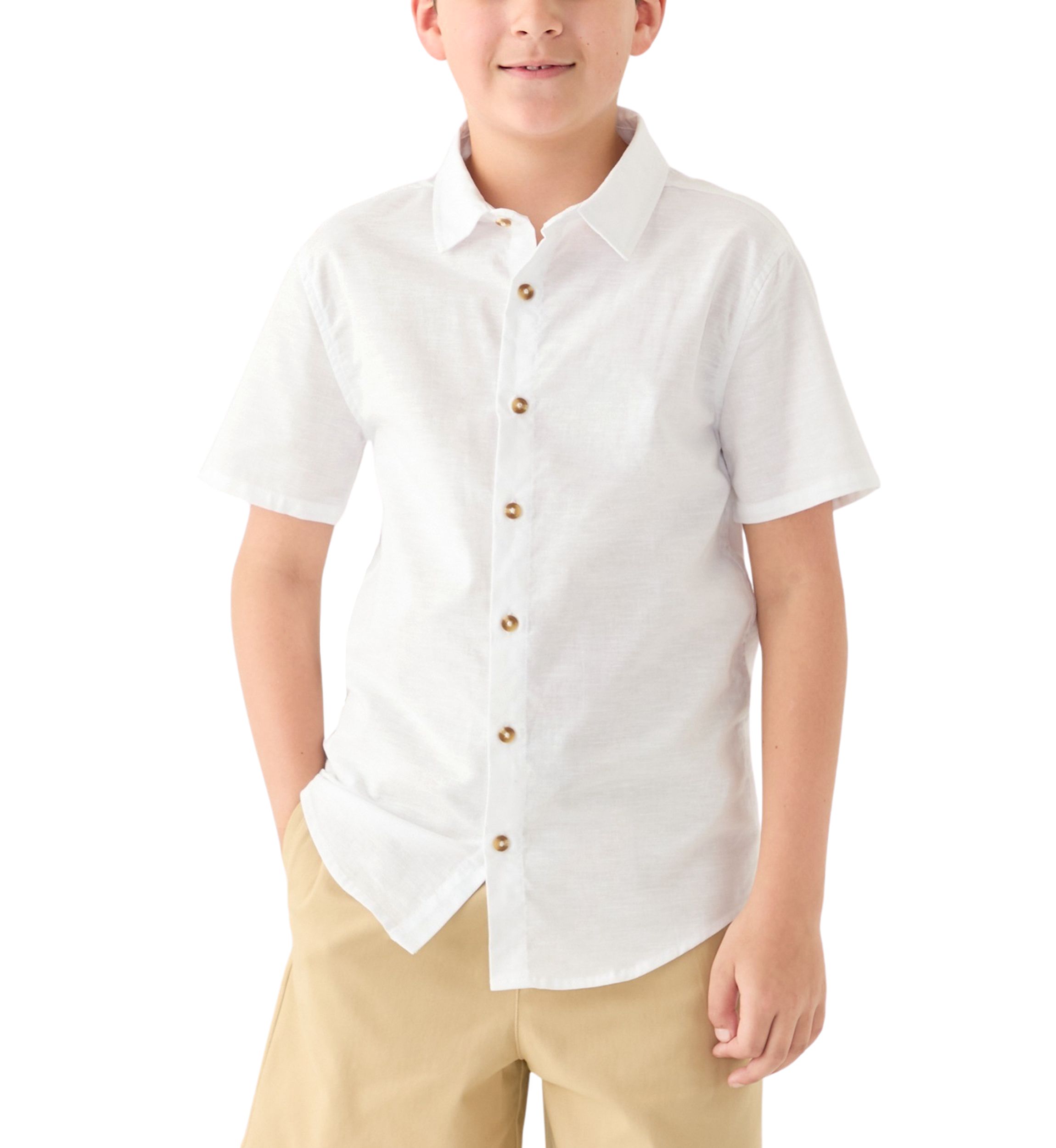 Boys 8-20 Woven Linen Shirt