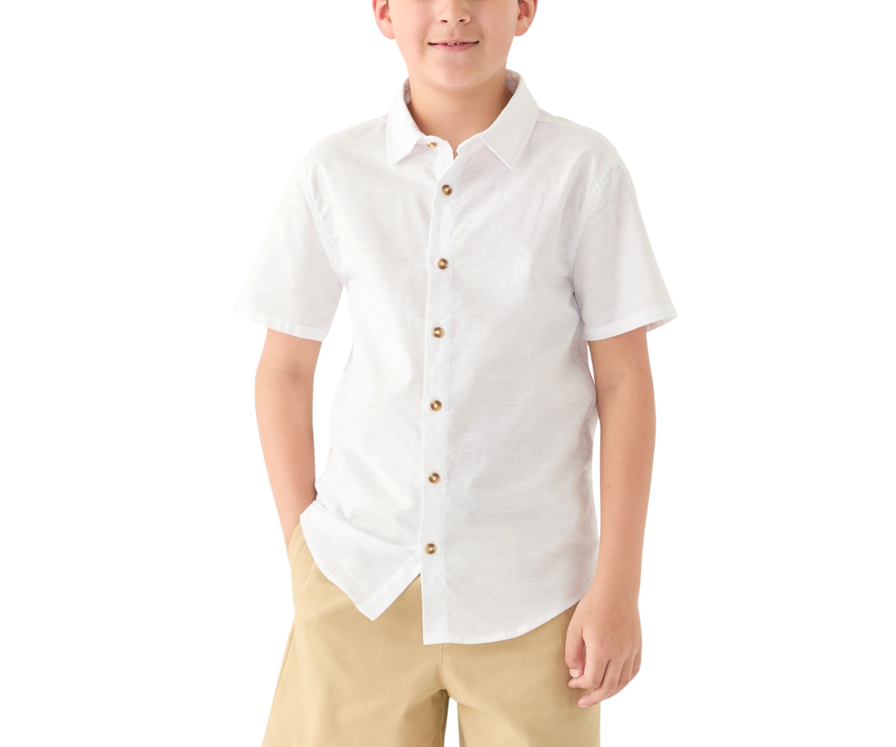 Boys 8-20 Woven Linen Shirt