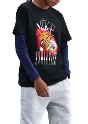 Nike Unisex Big Kids T-Shirt, Black, Large