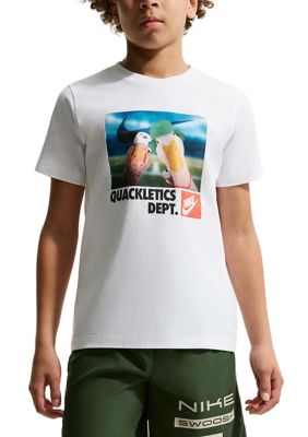 Nike Unisex Big Kids' T-Shirt, White, Large