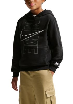 Nike Unisex Big Kids Sportswear Club Fleece, Black, Large