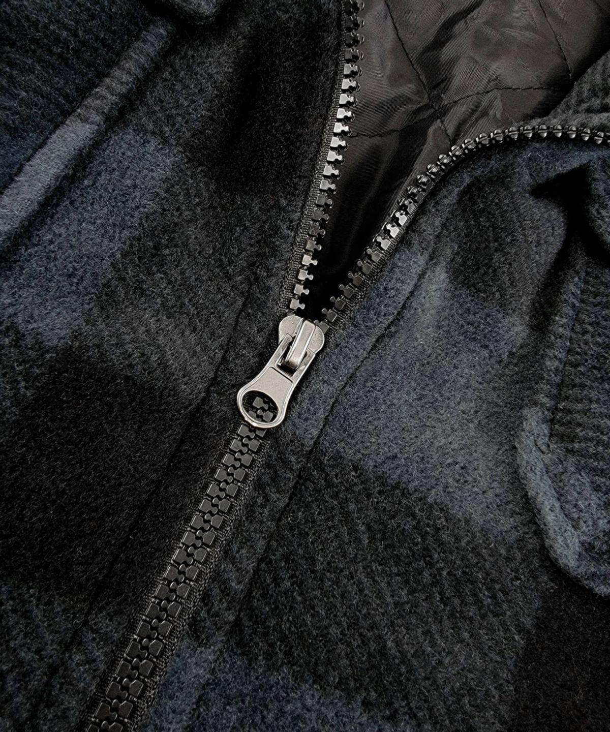 BOYS QUILTED FLEECE HOODED SHIRT JACKET