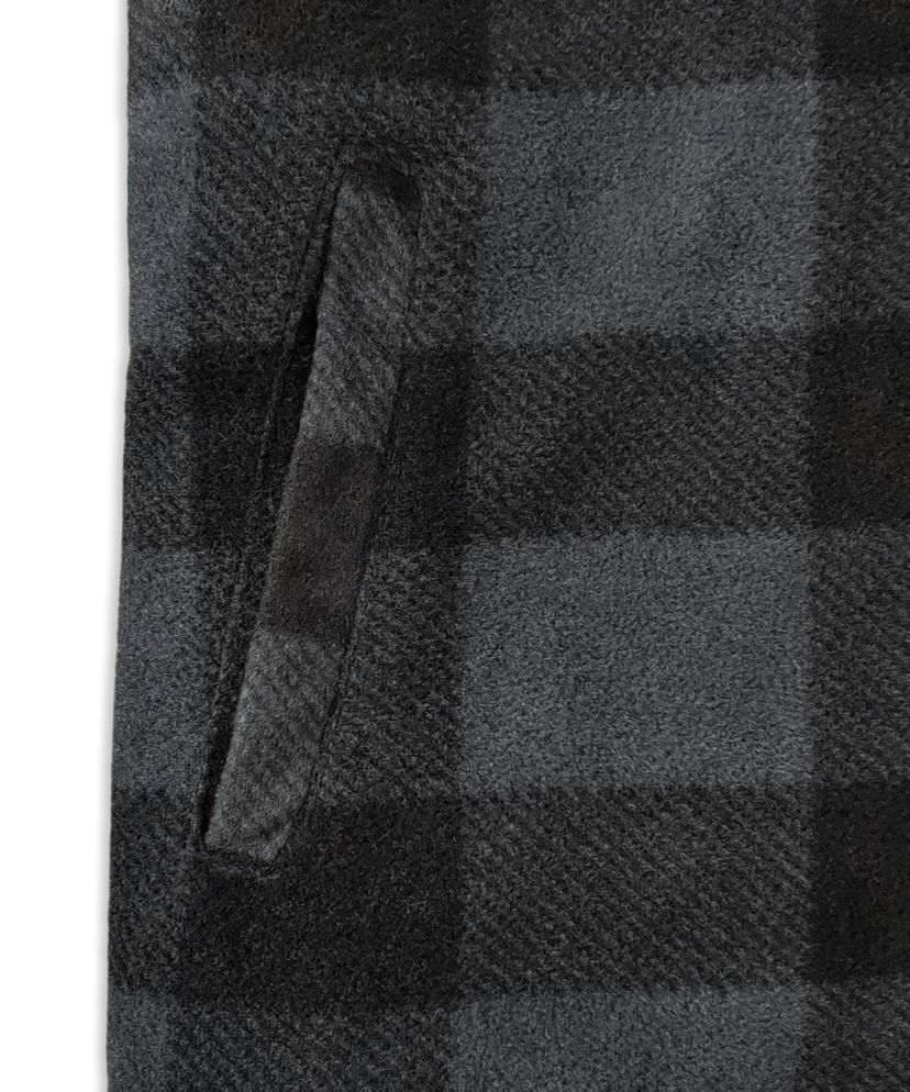 BOYS QUILTED FLEECE HOODED SHIRT JACKET
