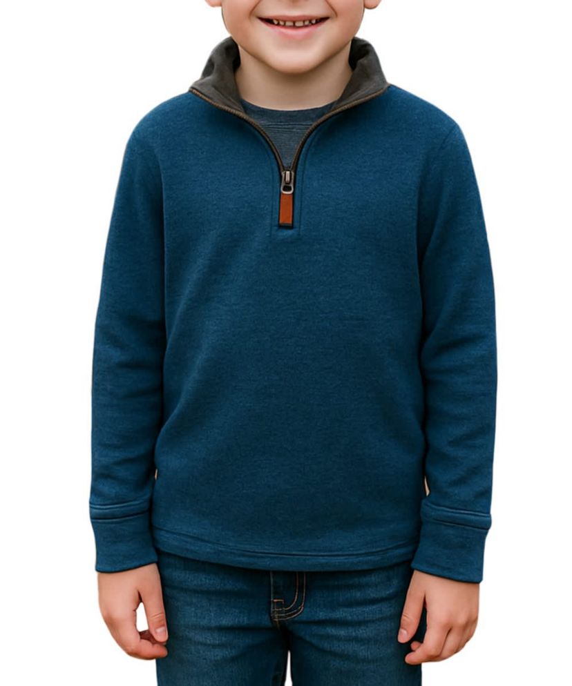 BOYS 1/4 ZIPPER COLLAR PULLOVER