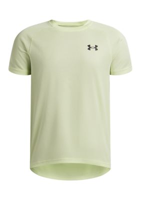 Under Armour Boys' UA Techâ¢ Textured Short Sleeve, Green, Small