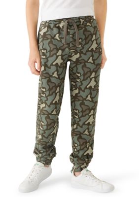 Ocean + Coast Boys 8-20 Camo Fleece Joggers, Gray, Large