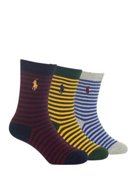 Ralph Lauren Childrenswear 3-Pack St. James Stripe Socks | belk Ralph Lauren Childrenswear 3-Pack St. James Stripe Socks