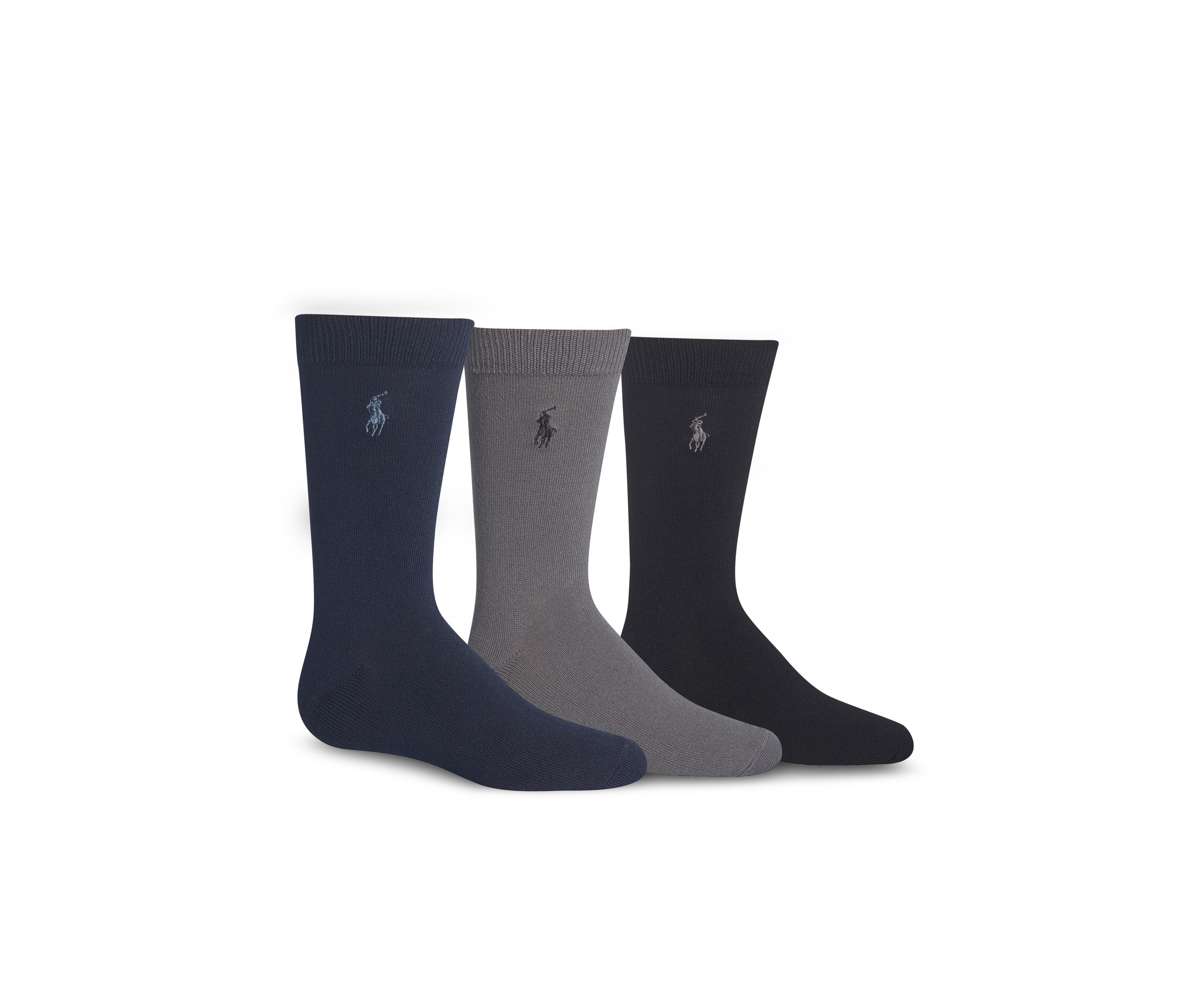 3-Pack Super Soft Solid Socks Boys 4-20