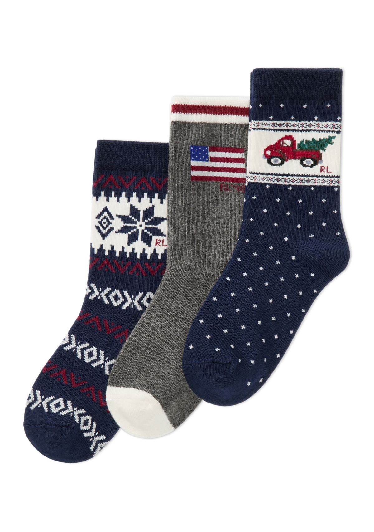Holiday Truck Socks - 3-Pack 