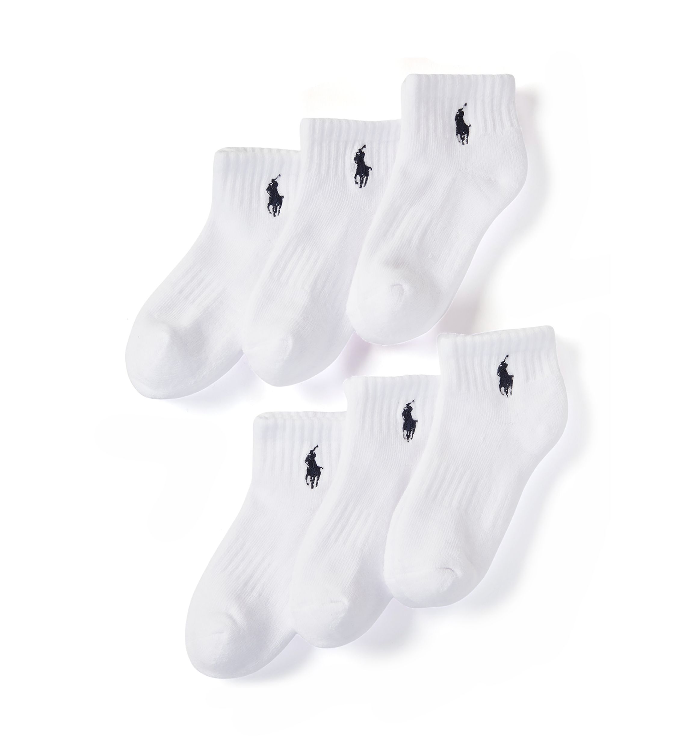 Boys Solid Quarter Socks - 6 Pack