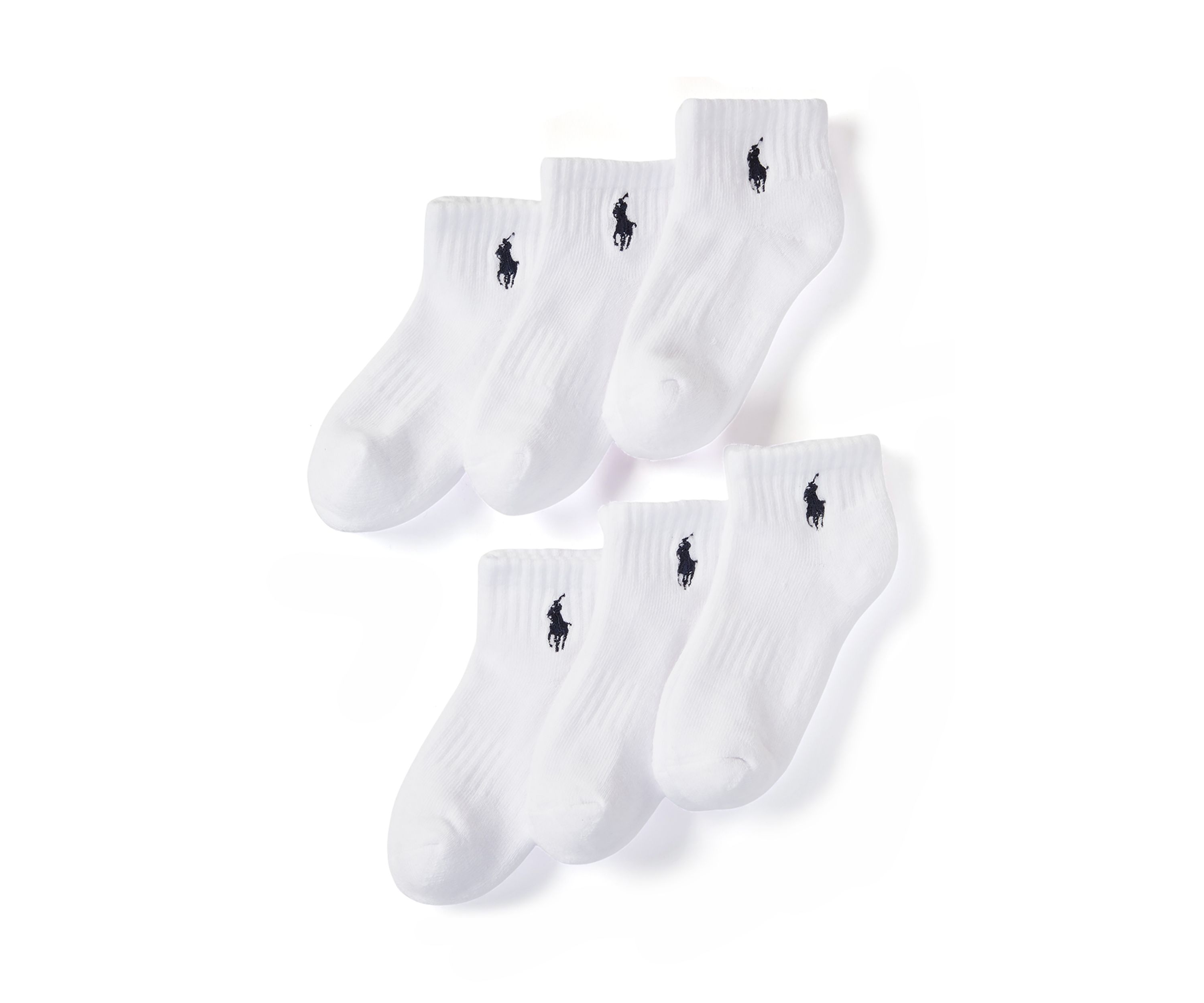 Boys Solid Quarter Socks - 6 Pack