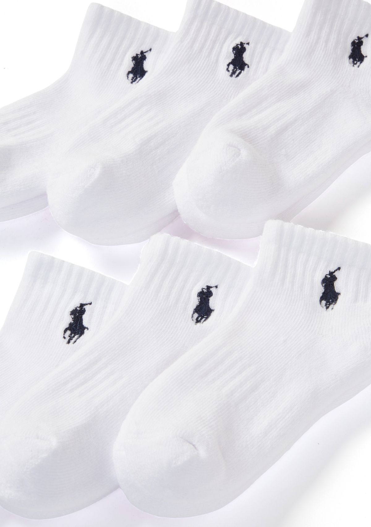 Boys Solid Quarter Socks - 6 Pack