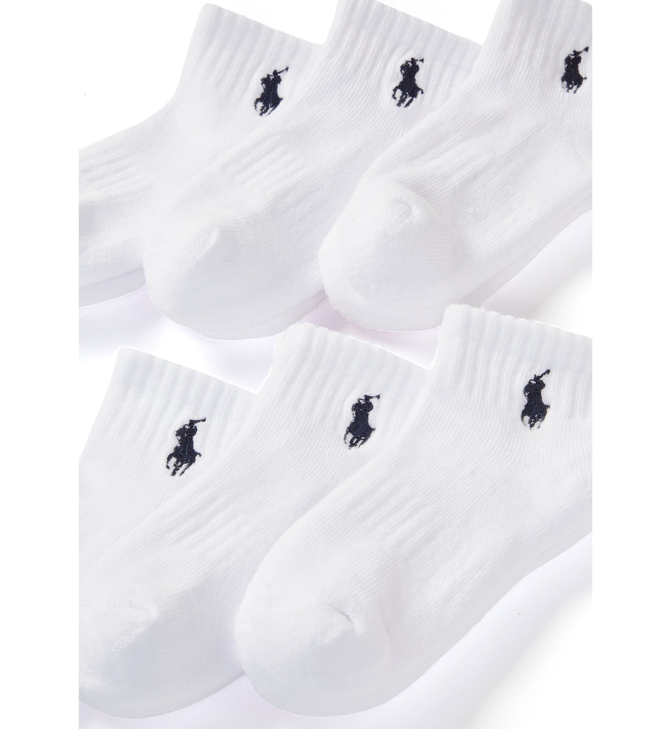 Boys Solid Quarter Socks - 6 Pack