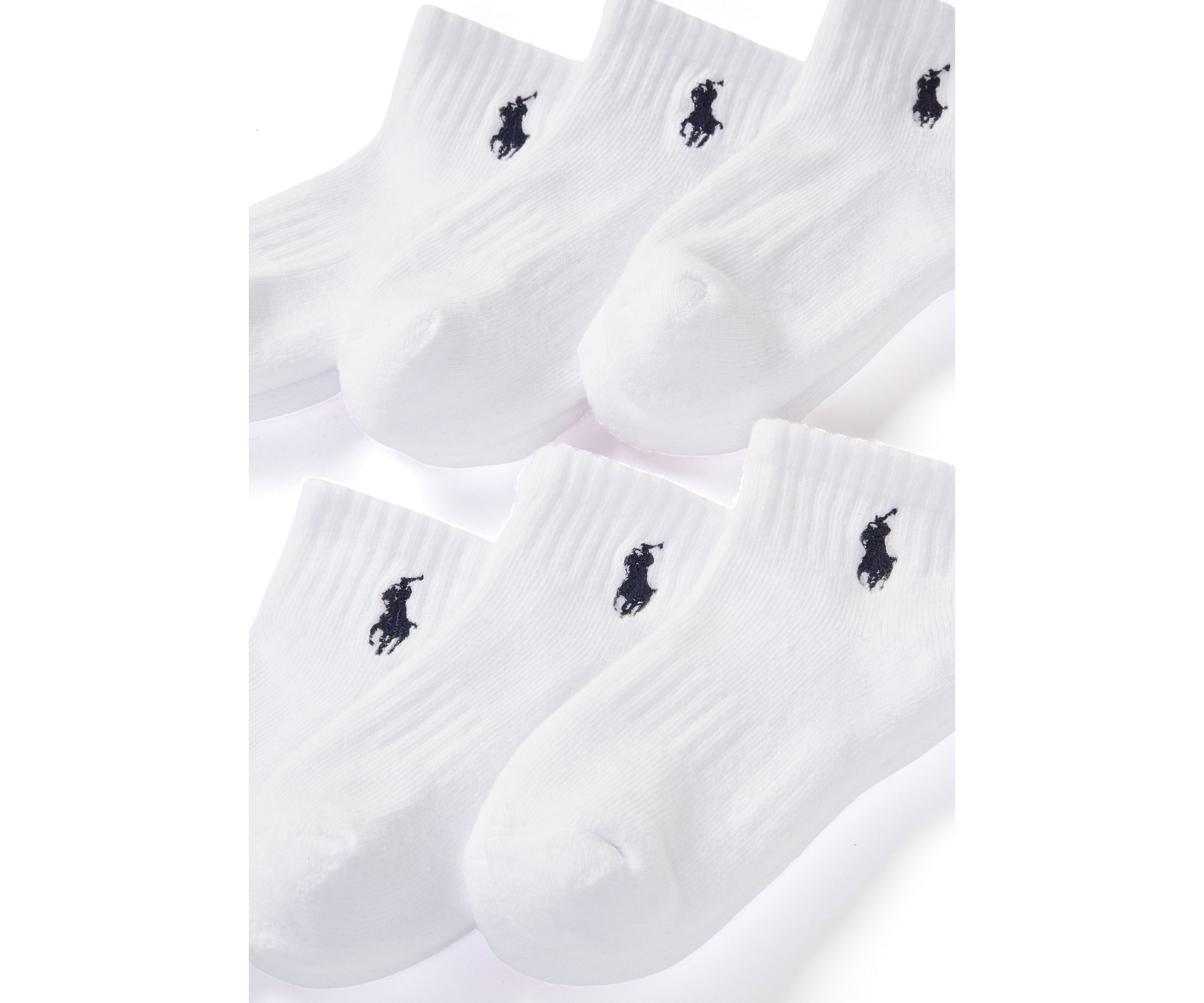 Boys Solid Quarter Socks - 6 Pack
