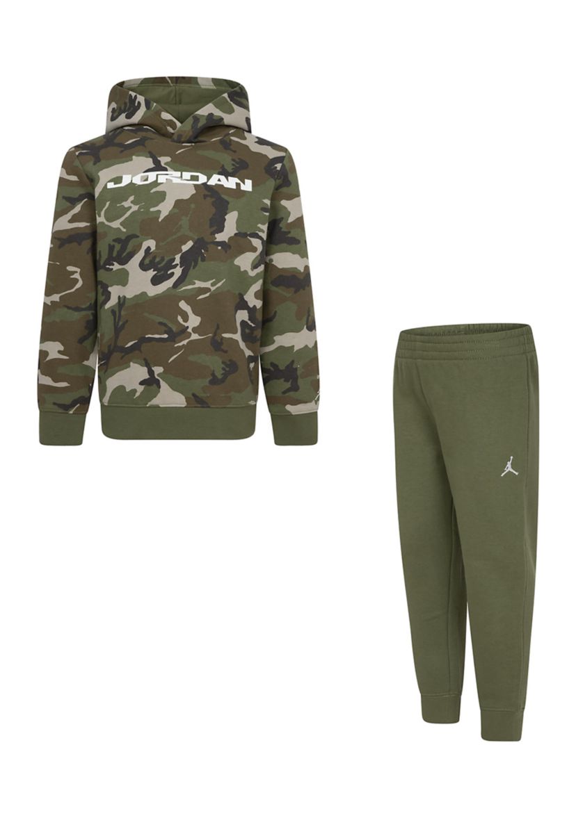 Boys 4-7 Camo Printed Fleece Hoodie and Joggers Set
