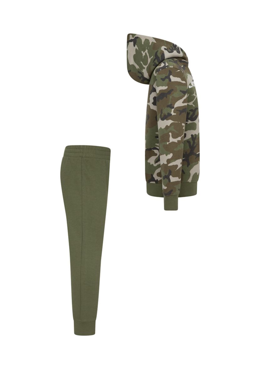 Boys 4-7 Camo Printed Fleece Hoodie and Joggers Set