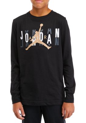 Nike Air Jordan Big Boys (8-20) Short-Sleeve Jumpman T-Shirt Jordan  (Grey/White/Red Jumpman, Medium)