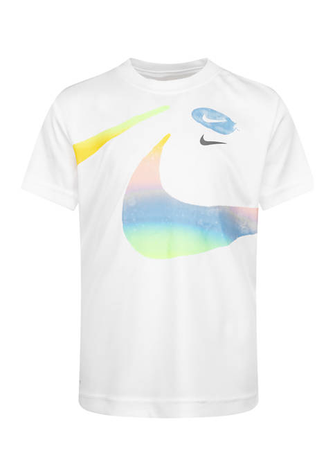 Nike® Boys 4-7 Watercolor Split Swoosh Logo T-Shirt